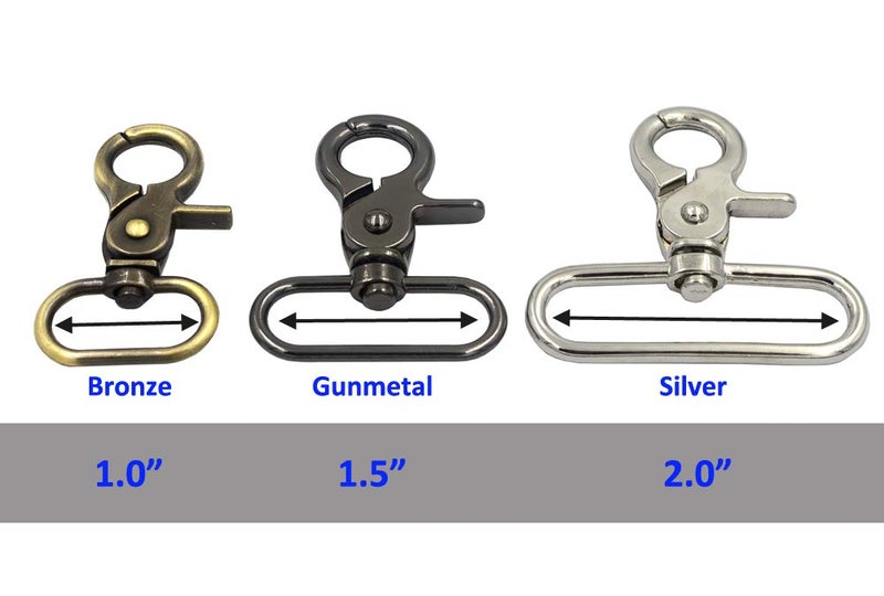 DGOL 8pcs 1 inch Zinc Alloy Webbing Strap Swivel Trigger Suspender Clip Snap Hook Lobster Clasps Buckles (SILVER) - Image 3